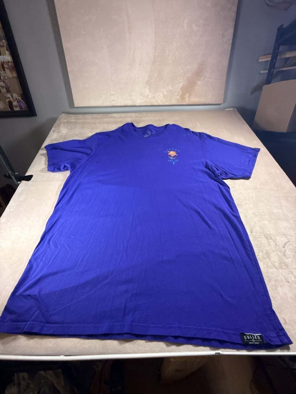 Sullen Art  Cotton-Jersey T-Shirt purple with Flamingo (A4-20-48)